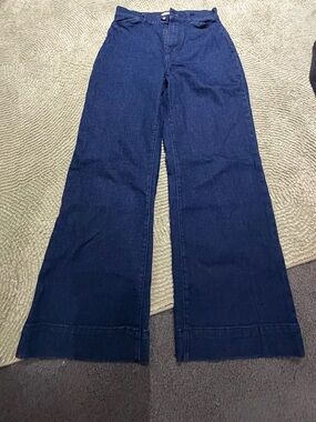 LOFT Straight-Leg Jeans in Deep Blue Denim